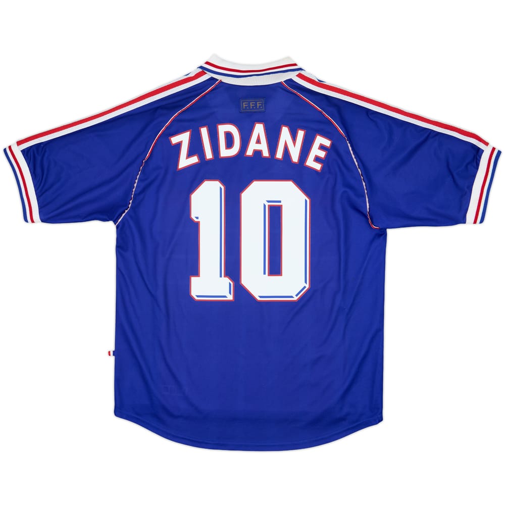 1998-00 France Home Shirt Zidane #10 - 8/10 - (L)