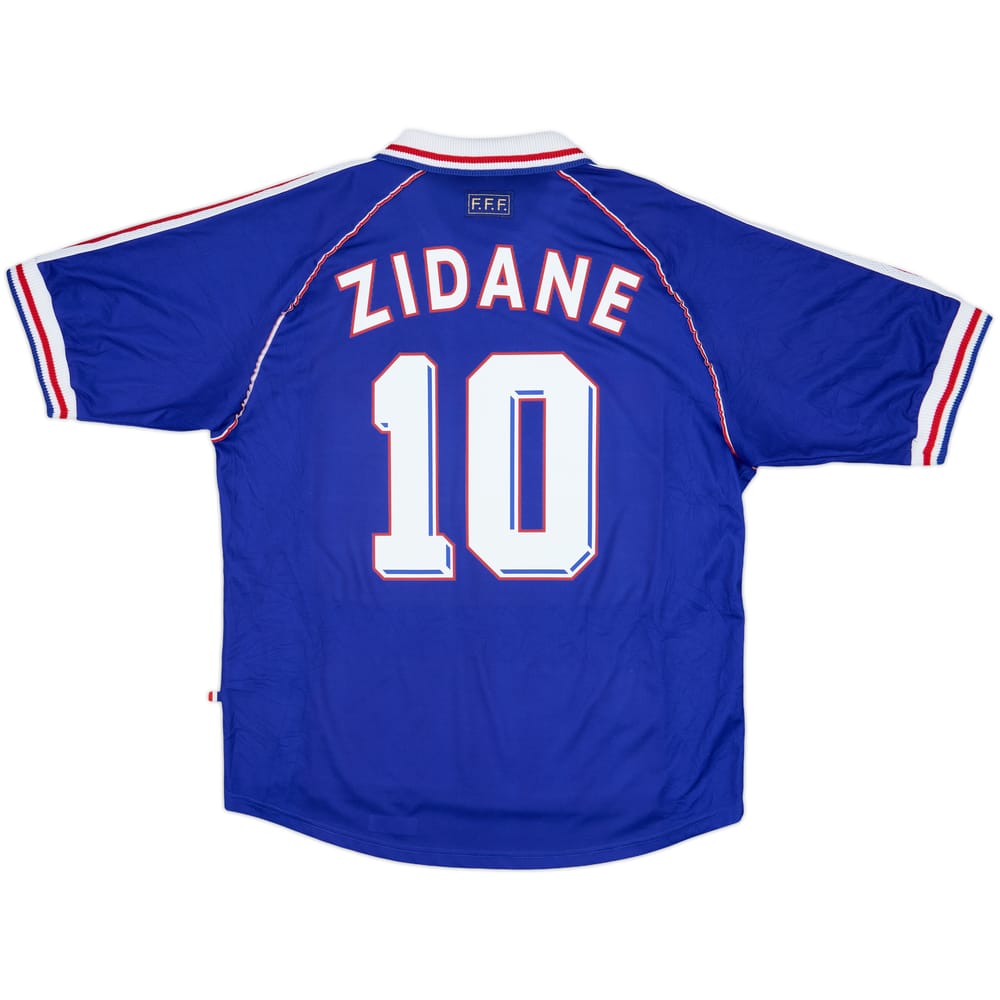1998-00 France Home Shirt Zidane #10 - 8/10 - (XL)