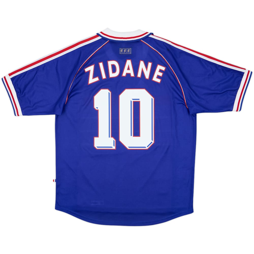 1998-00 France Home Shirt Zidane #10 - 8/10 - (XL)