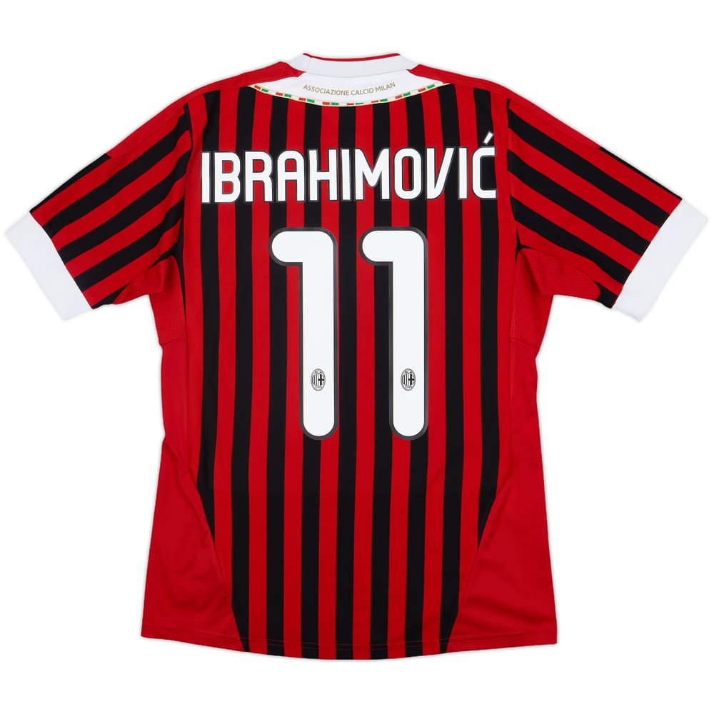 2011-12 AC Milan Home Shirt Ibrahimovic #11 - 7/10 - (S)