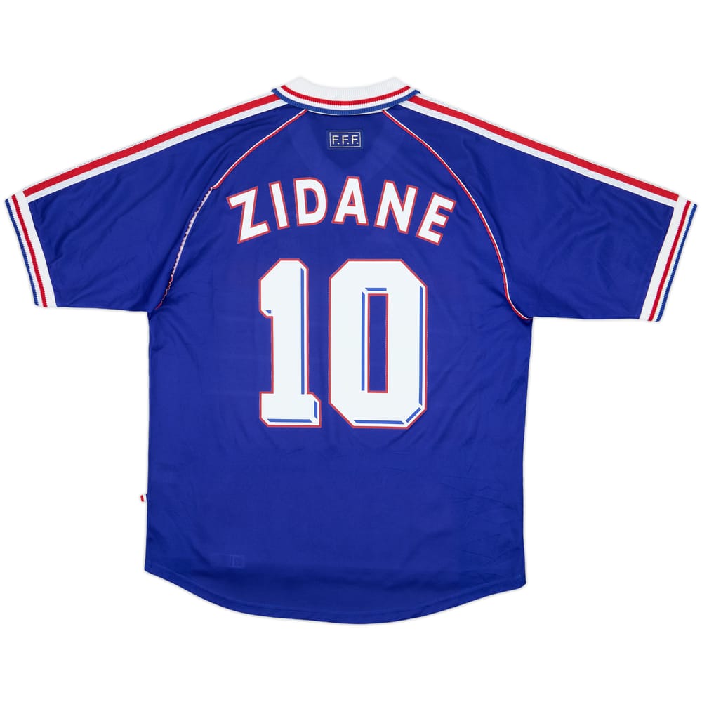 1998-00 France Home Shirt Zidane #10 - 9/10 - (XL)