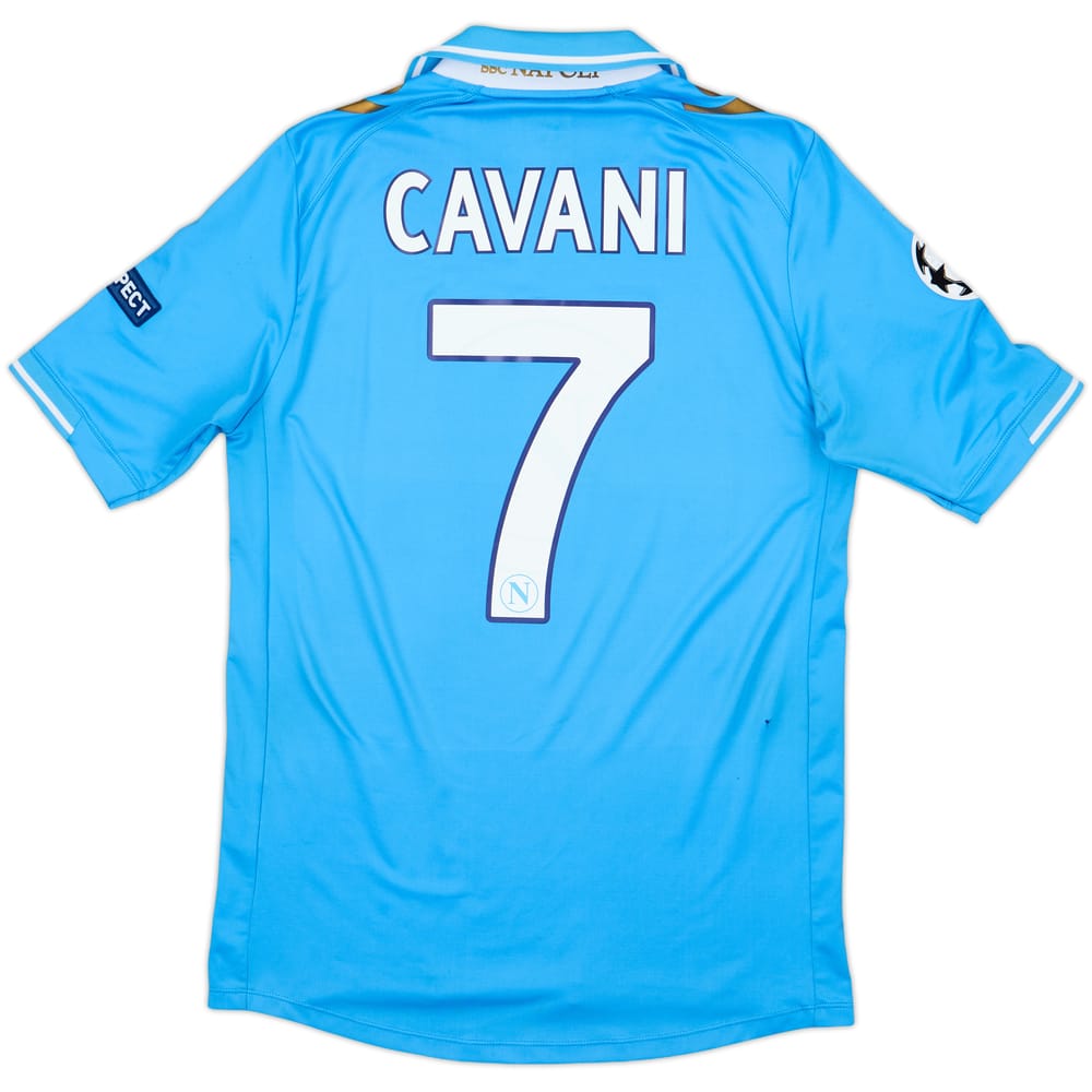 2011-12 Napoli Home Shirt Cavani #7 - 6/10 - (L)