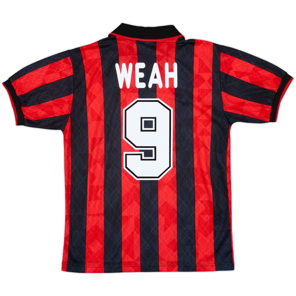1995-96 AC Milan Home Shirt Weah #9 - 9/10 - (S)