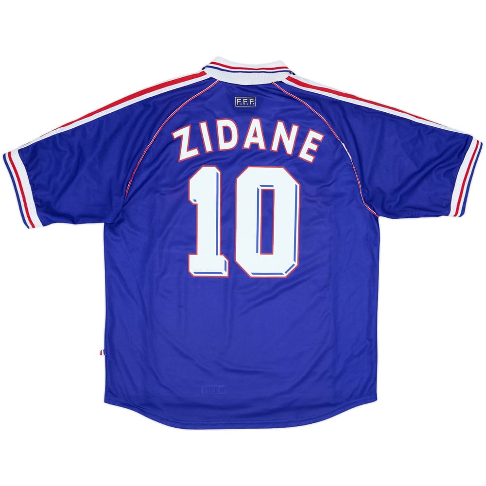 1998-00 France Home Shirt Zidane #10 - 8/10 - (XL)