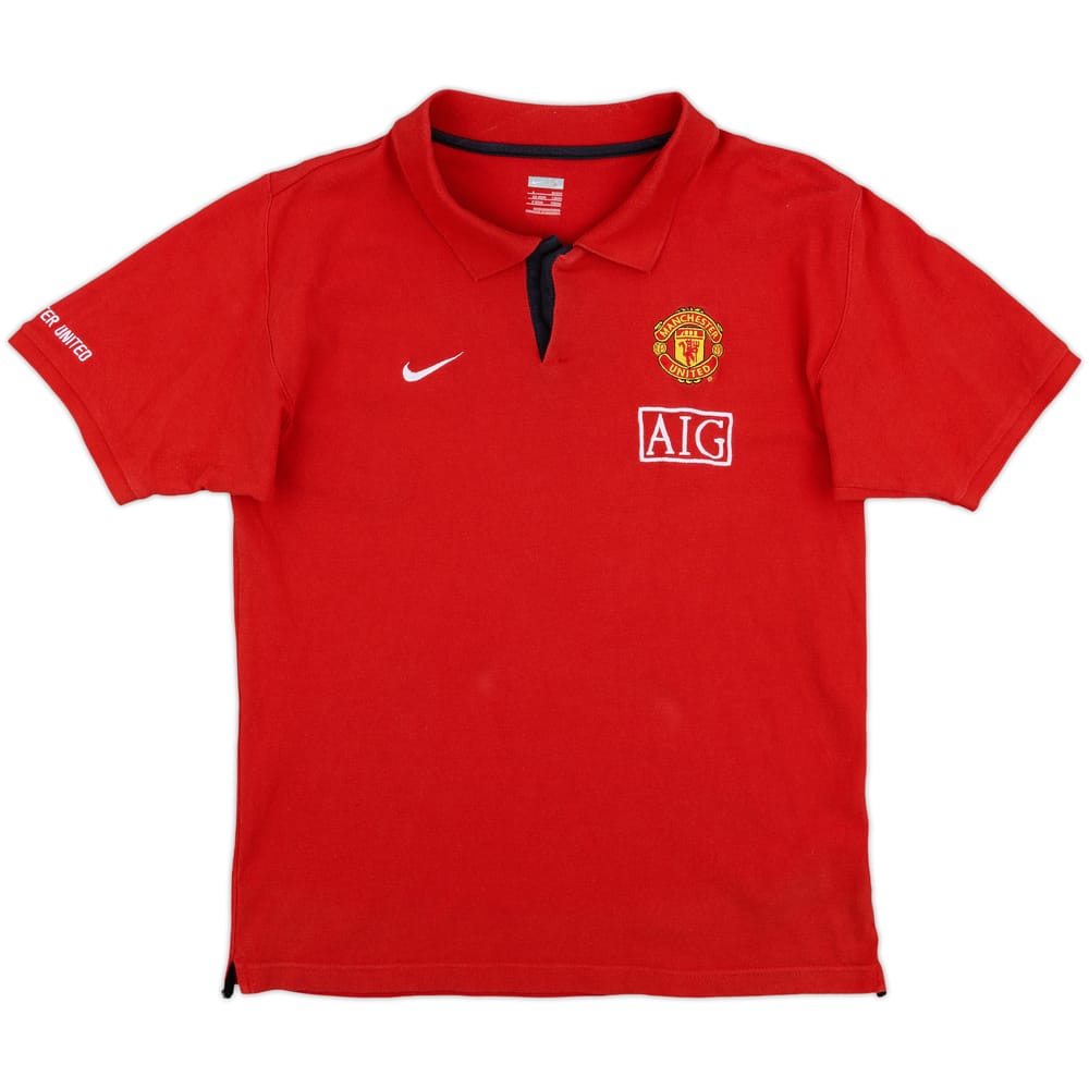 2008-09 Manchester United Nike Polo Shirt - 7/10 - (L)