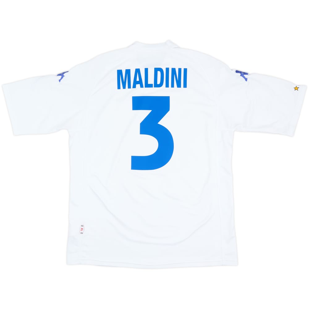 2000-01 Italy Away Shirt Maldini #3 - 8/10 - (XL)
