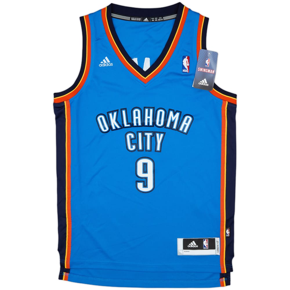 2010-14 Oklahoma City Thunder Ibaka #9 adidas Swingman Away Jersey (XS)