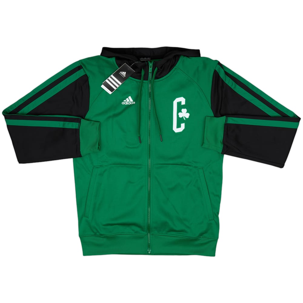 2013-14 Boston Celtics adidas Full Zip Hooded Sweat Top (S)