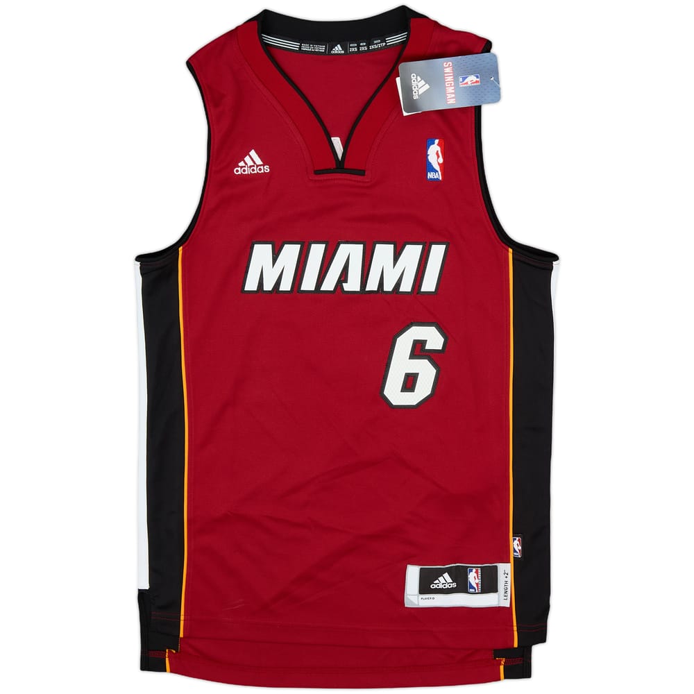 2010-14 Miami Heat James #6 adidas Swingman Alternate Jersey (XXS)