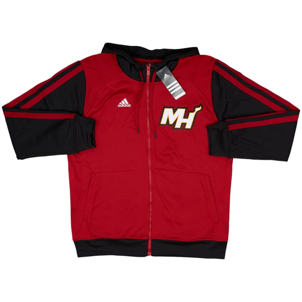 2013-14 Miami Heat adidas Full-Zip Hooded Sweat Top (L)