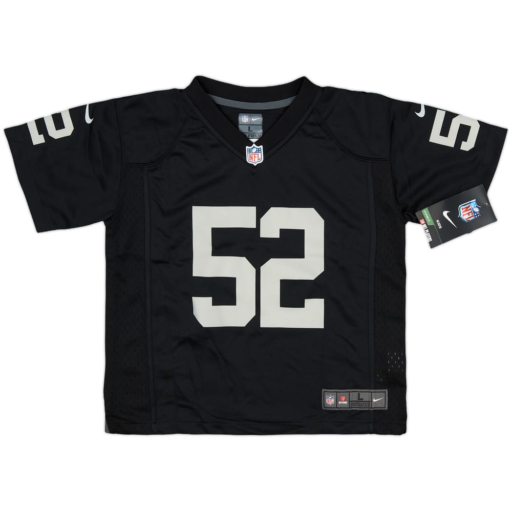 2014-17 Oakland Raiders Mack #52 Nike Game Home Jersey (S.Boys)