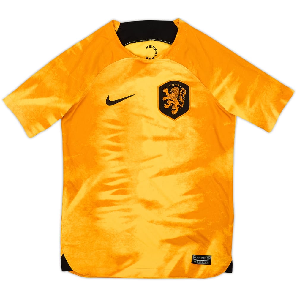 2022-23 Netherlands Home Shirt - 10/10 - (S.Boys)