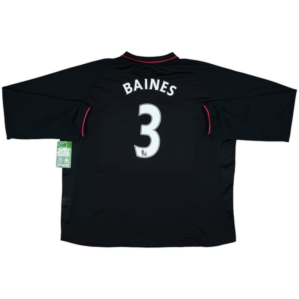 2009-10 Everton Away L/S Shirt Baines #3 (3XL)