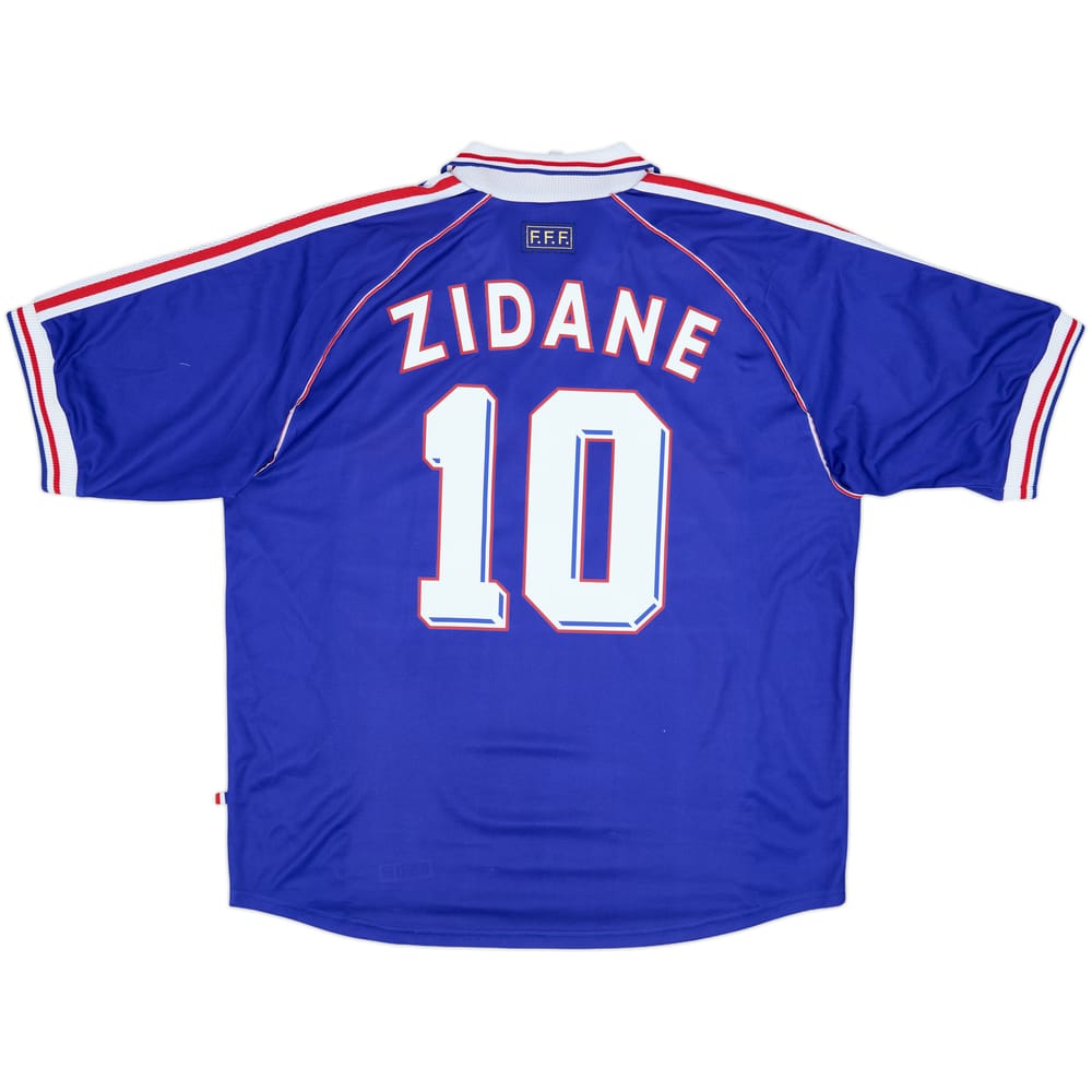 1998-00 France Home Shirt Zidane #10 - 9/10 - (XL)