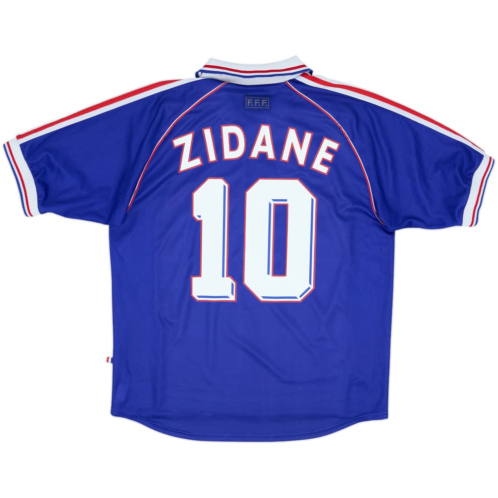 1998-00 France Home Shirt Zidane #10 - 7/10 - (XL)