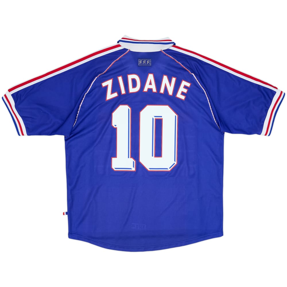 1998-00 France Home Shirt Zidane #10 - 9/10 - (XL)
