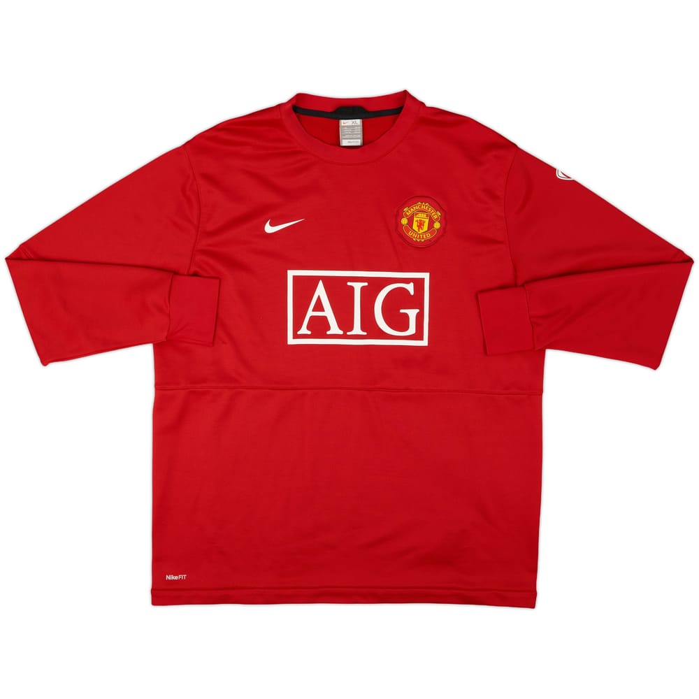 2009-10 Manchester United Nike Sweat Top - 9/10 - (XL)