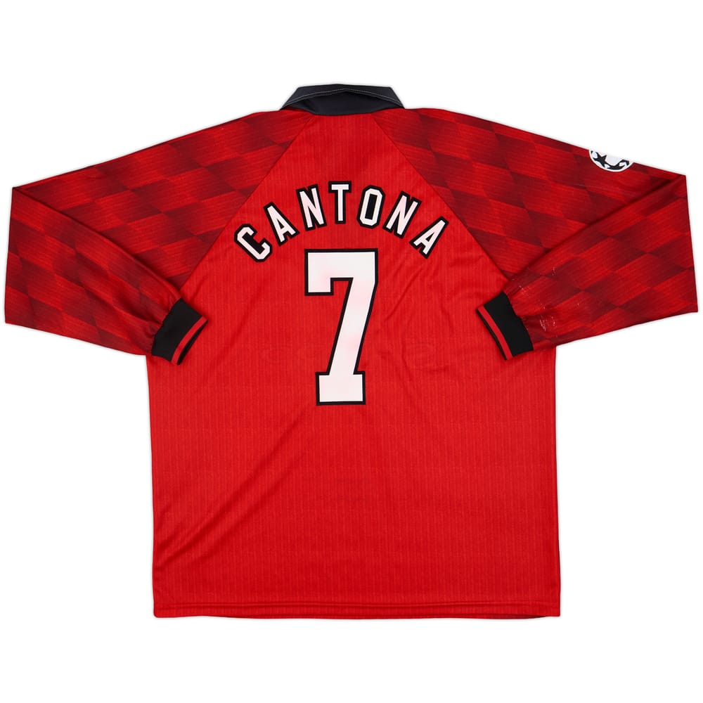 1996-98 Manchester United Home L/S Shirt Cantona #7 - 6/10 - (XXL)