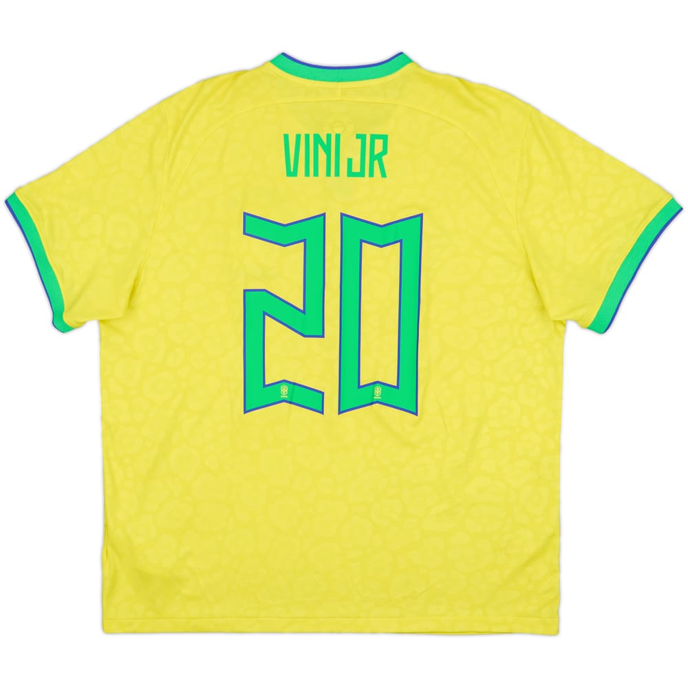 2022-23 Brazil Home Shirt Vini Jr #20 - 8/10 - (XL)