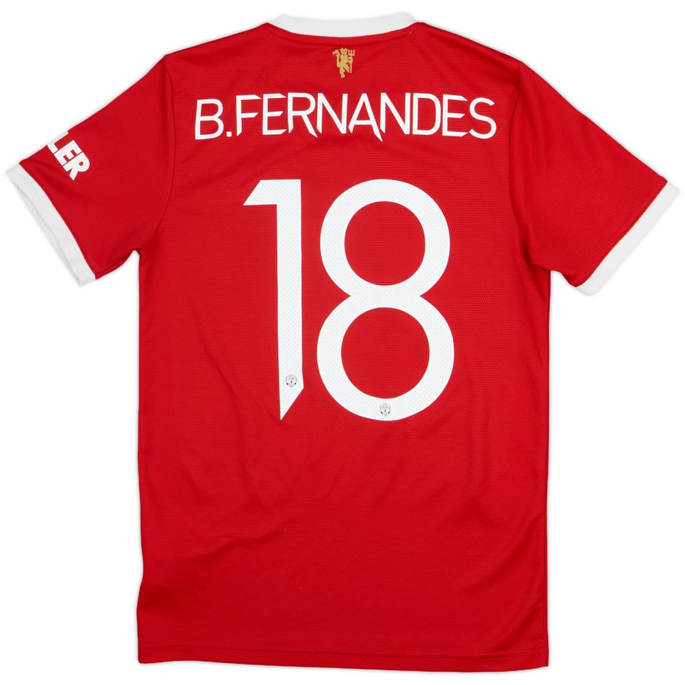2021-22 Manchester United Home Shirt B.Fernandes #18 - 8/10 - (S)