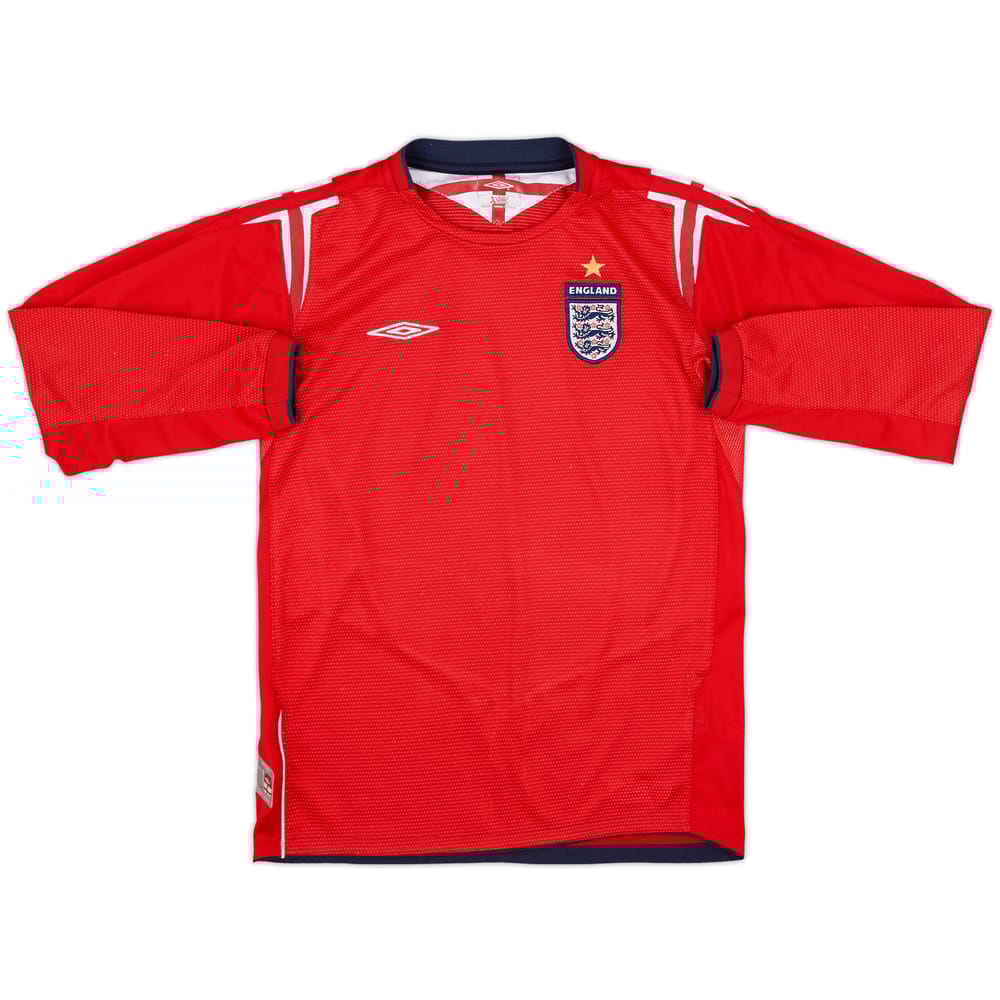 2004-06 England Away L/S Shirt - 7/10 - (L.Boys)