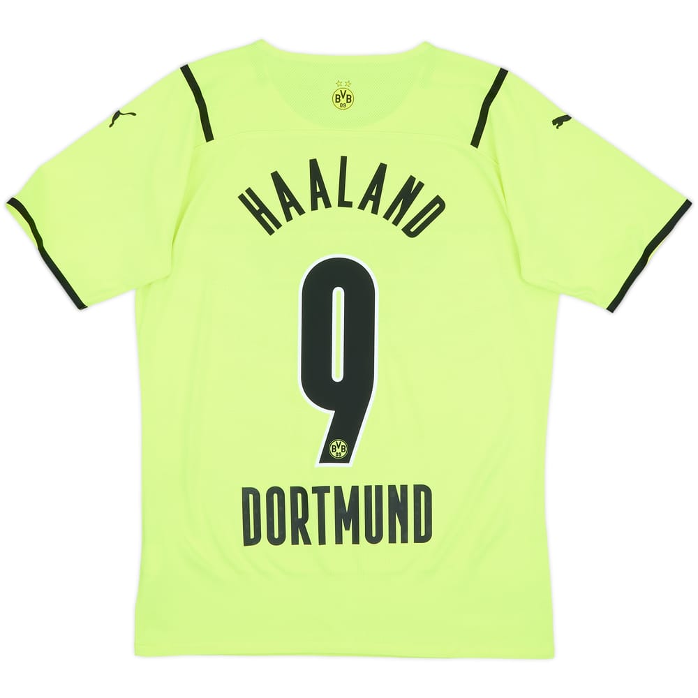 2021-22 Borussia Dortmund Authentic European Home Shirt Haaland #9 - 9/10 - (L)