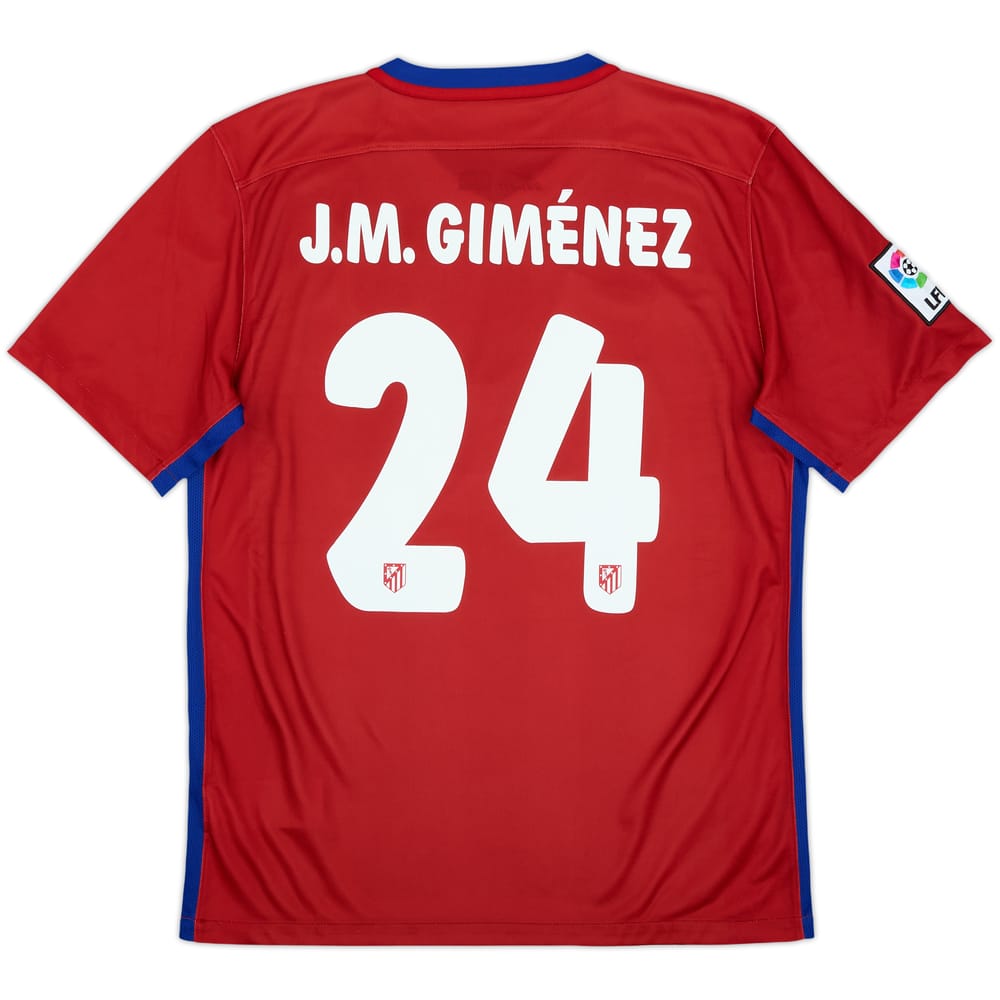2015-16 Atletico Madrid Home Shirt J.M. Gimenez #24 - 8/10 - (M)