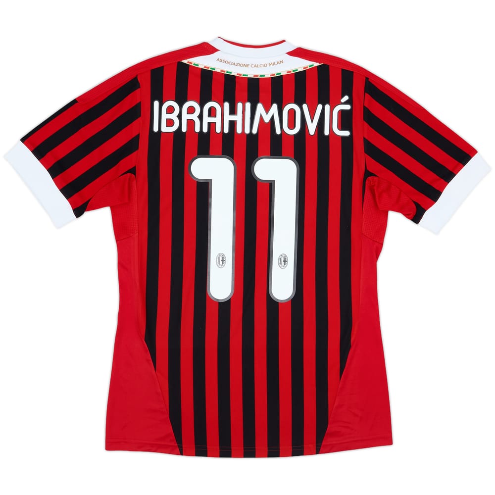 2011-12 AC Milan Home Shirt Ibrahimovic #11 - 8/10 - (S)