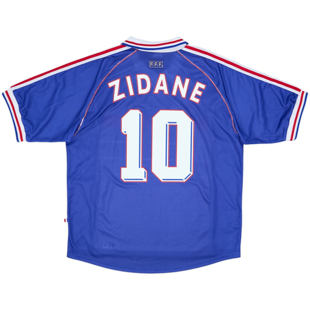 1998-00 France Home Shirt Zidane #10 - 8/10 - (XL)