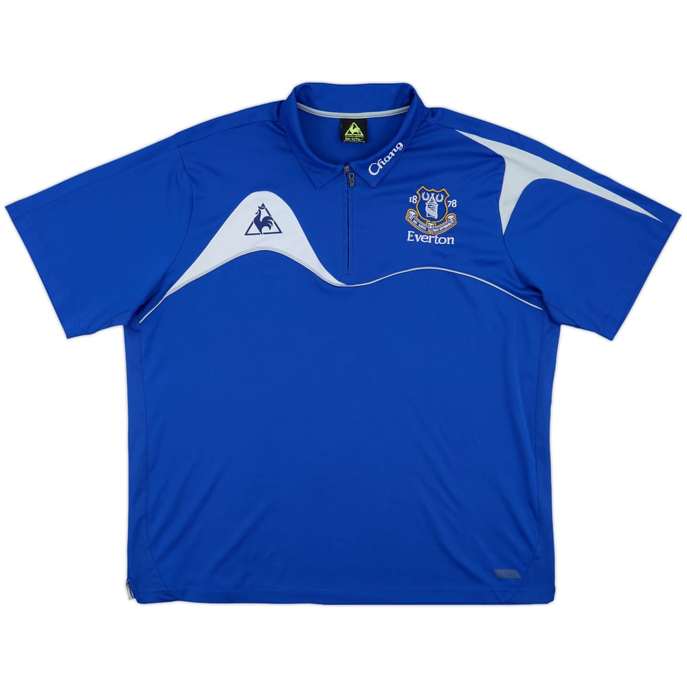 2009-10 Everton Le Coq Sportif 1/4 Zip Polo Shirt - 8/10 - (XXL)