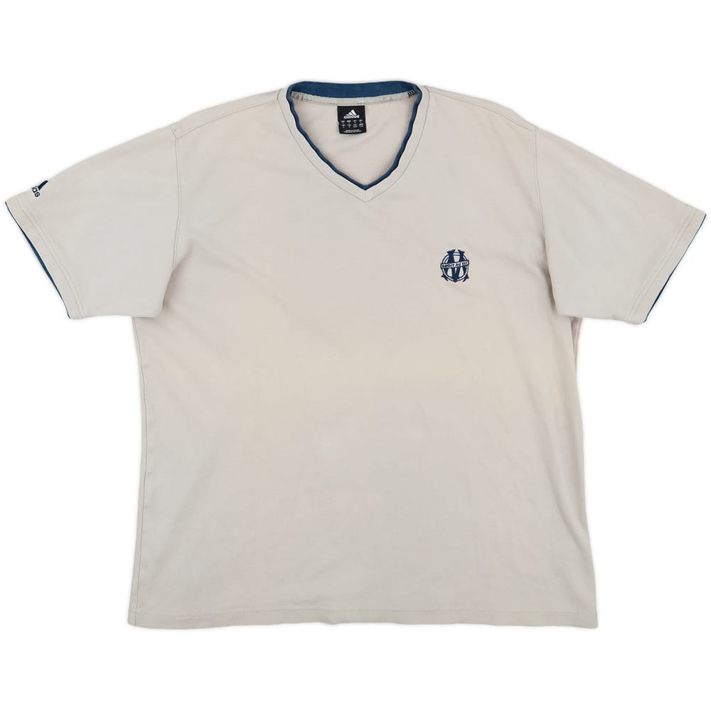 2002-03 Olympique Marseille adidas Cotton Tee - 7/10 - (L)