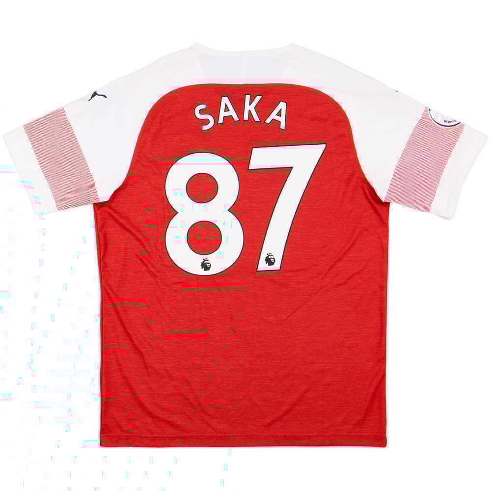 2018-19 Arsenal Home Shirt Saka #7 - 8/10 - (L)