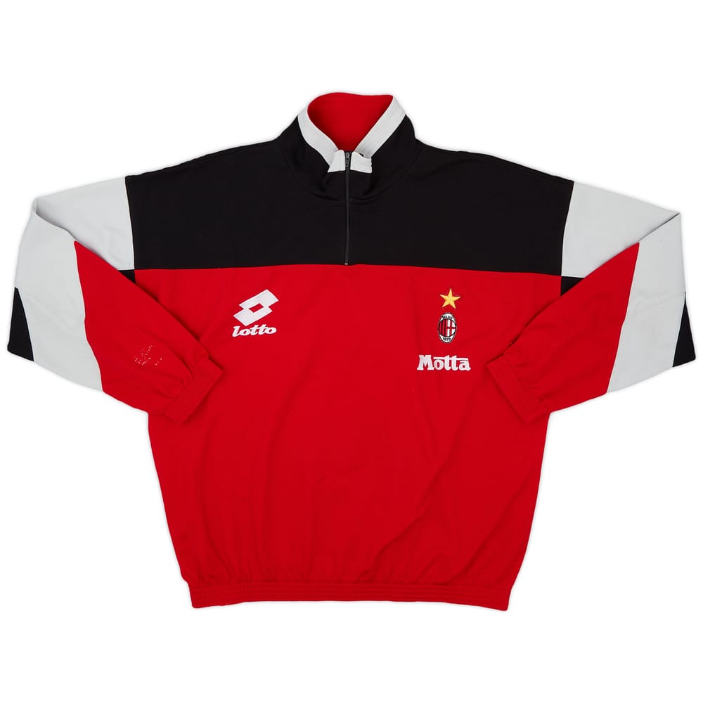 1993-94 AC Milan Lotto 1/4 Zip Track Jacket - 7/10 - (L)