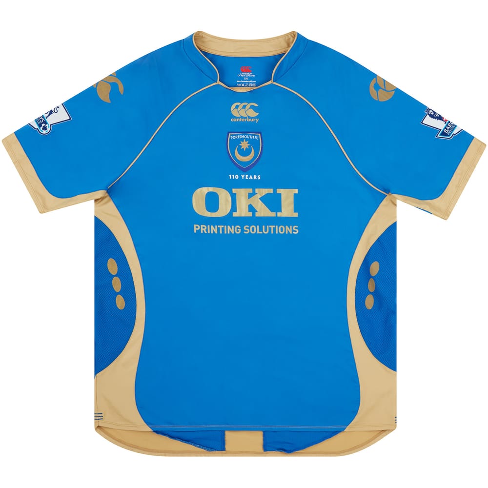 2008-09 Portsmouth Match Issue Home Shirt Little #25