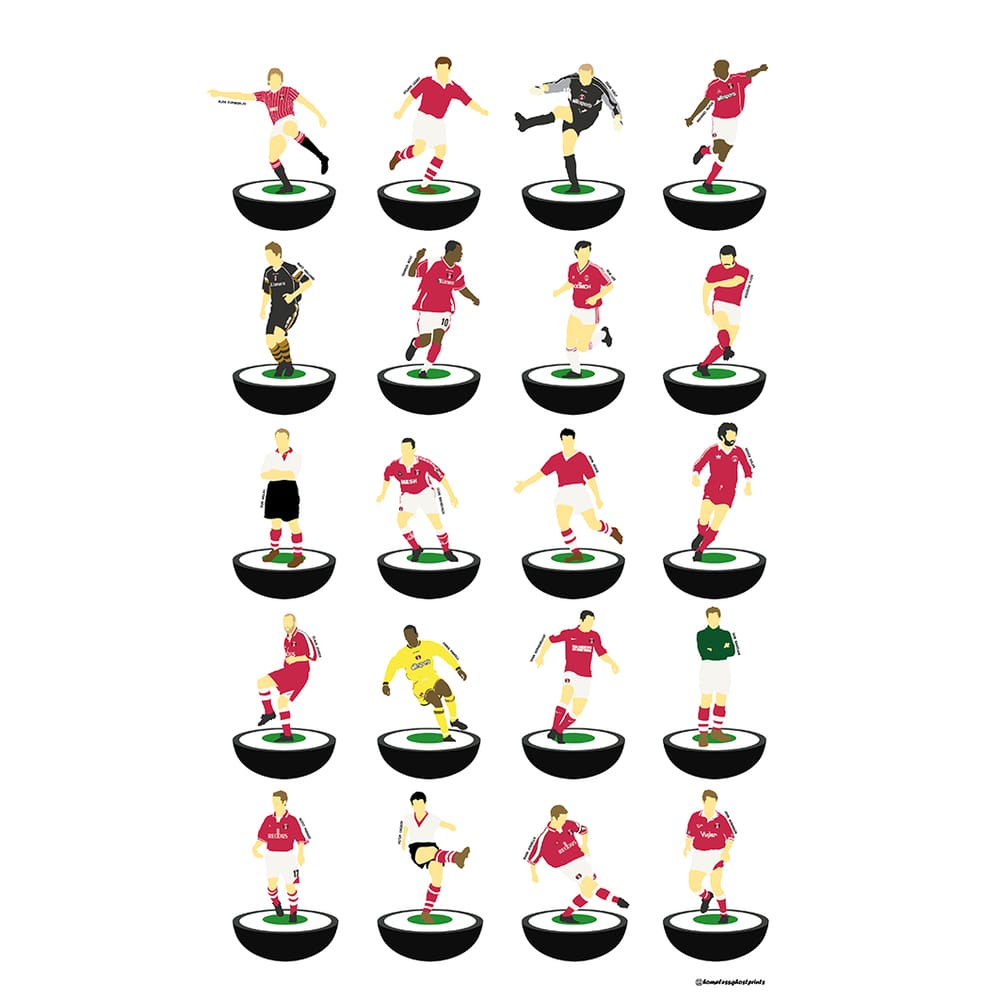 1934-2014 Charlton Subbuteo A3 Print/Poster
