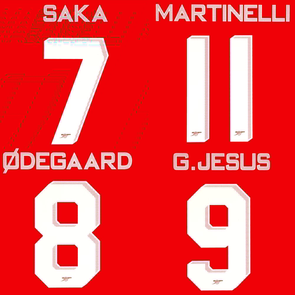 2022-23 Arsenal Home European/Cup Name Set