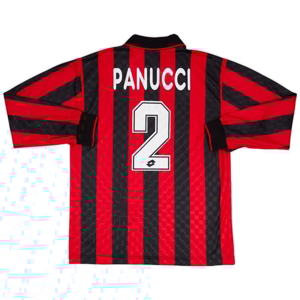 1995-96 AC Milan Match Worn Home L/S Shirt Panucci #2