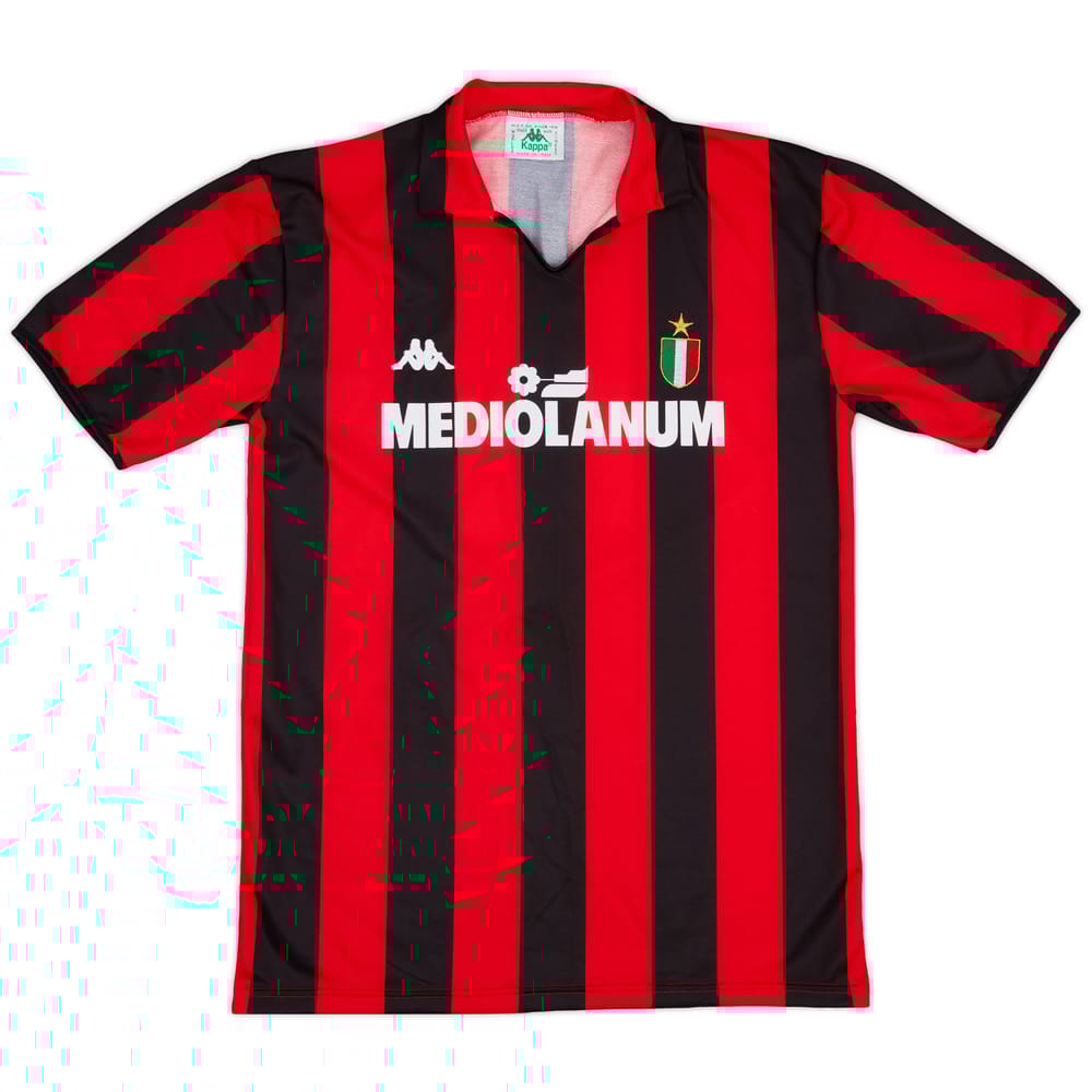 1988-89 AC Milan Match Worn Home Shirt #10 (Evani)