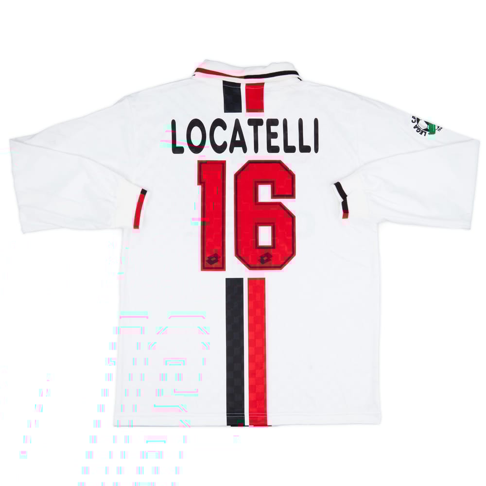 1996-97 AC Milan Match Issue Away L/S Shirt Locatelli #16