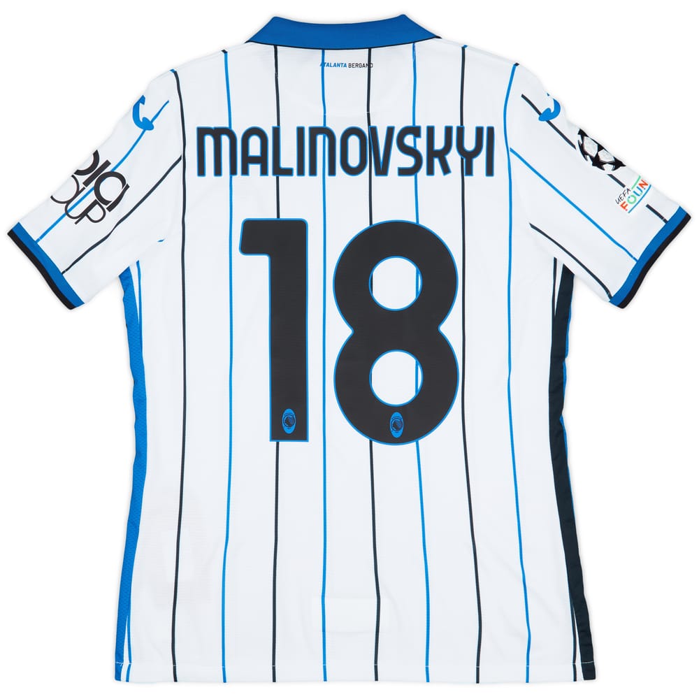 2021-22 Atalanta Match Issue Champions League Away Shirt Malinovskyi #18