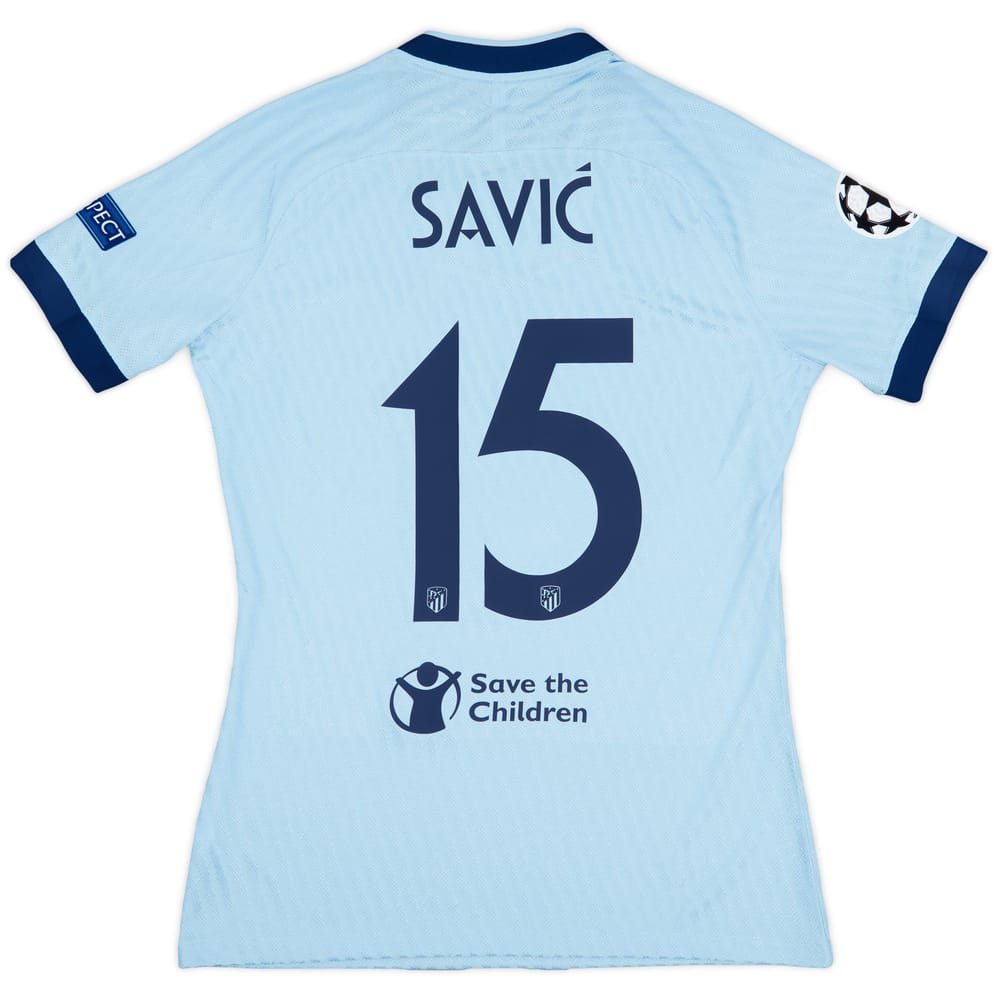2019-20 Atletico Madrid Match Issue Champions League Third Shirt Savić #15