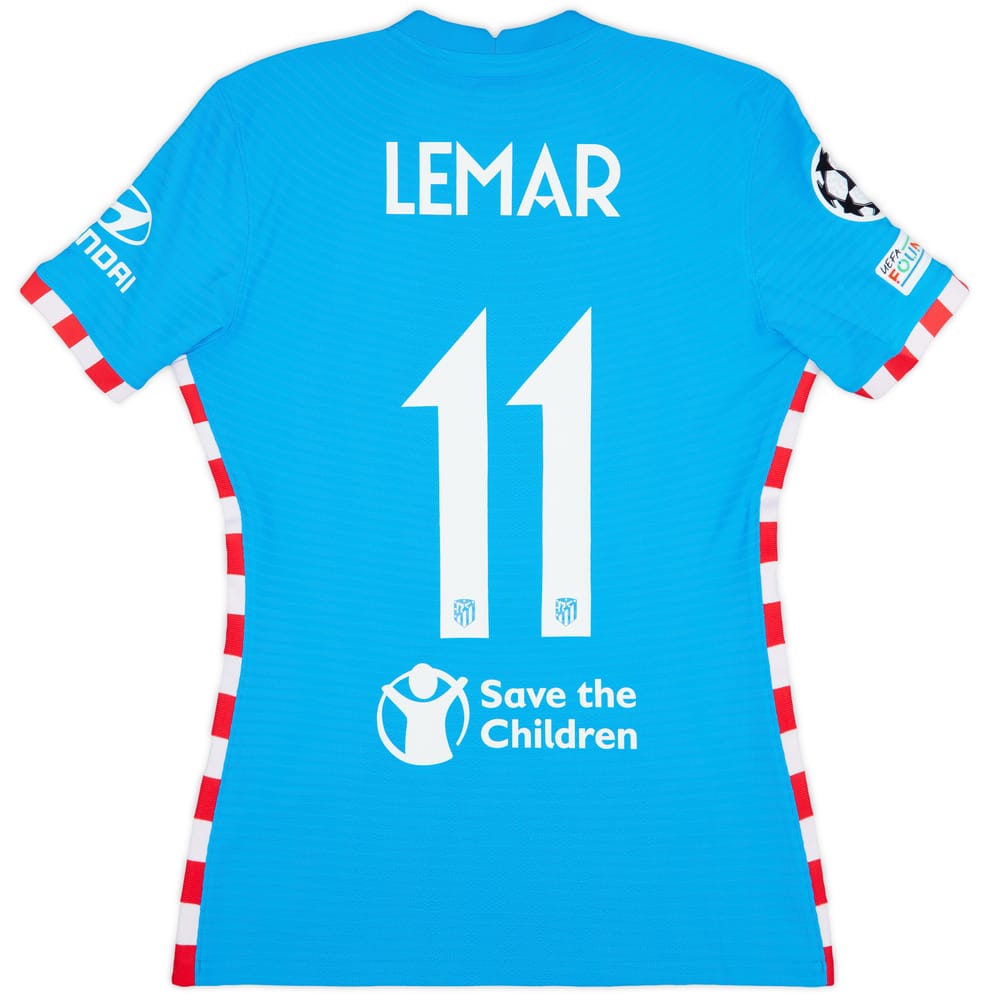 2021-22 Atletico Madrid Match Issue Champions League Third Shirt Lemar #11