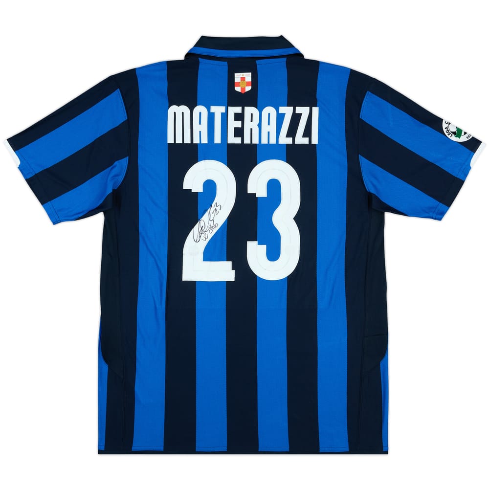 2007-08 Inter Milan Signed Home Shirt Materazzi #23