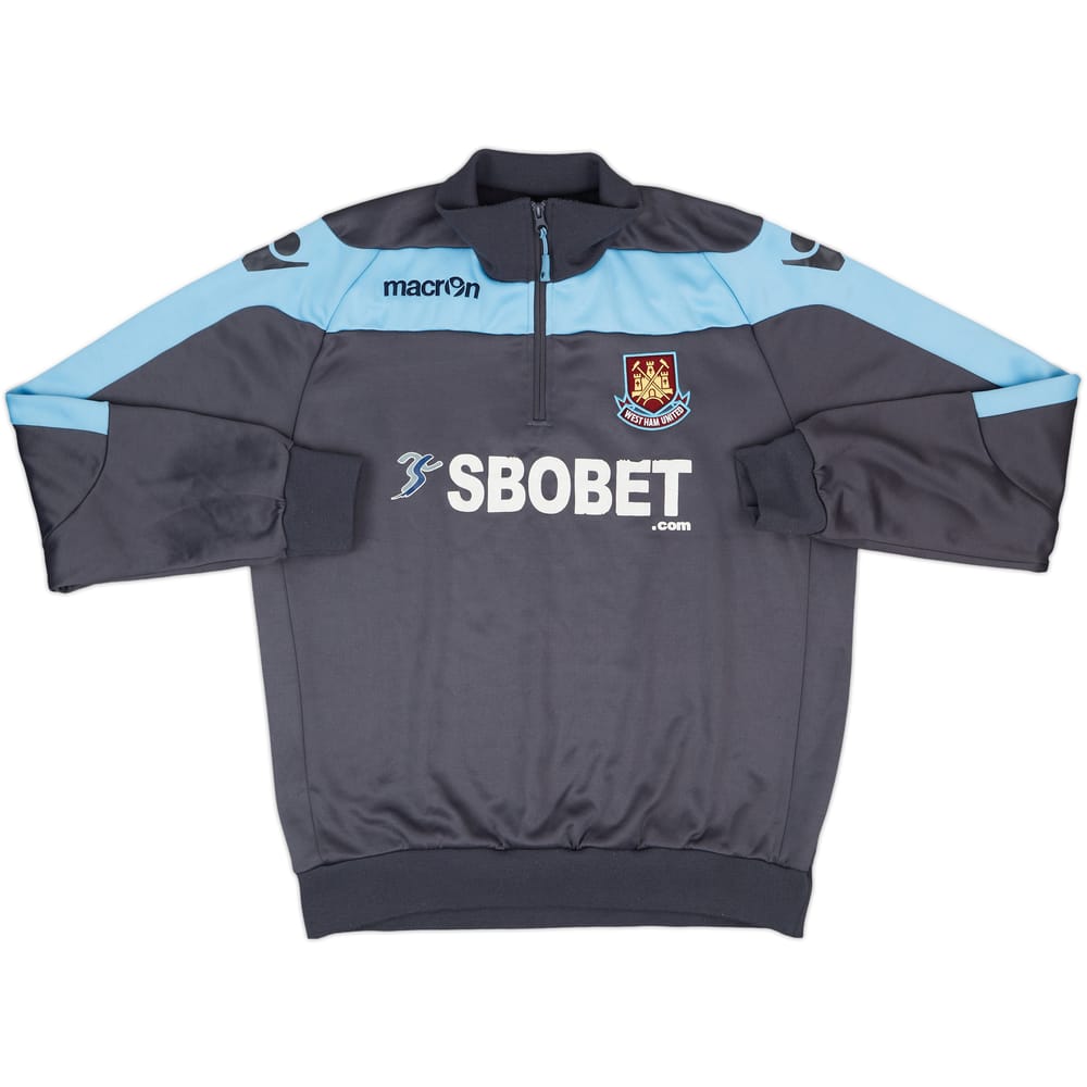 2012-13 West Ham Macron 1/4 Zip Training Top - 5/10 - (L)