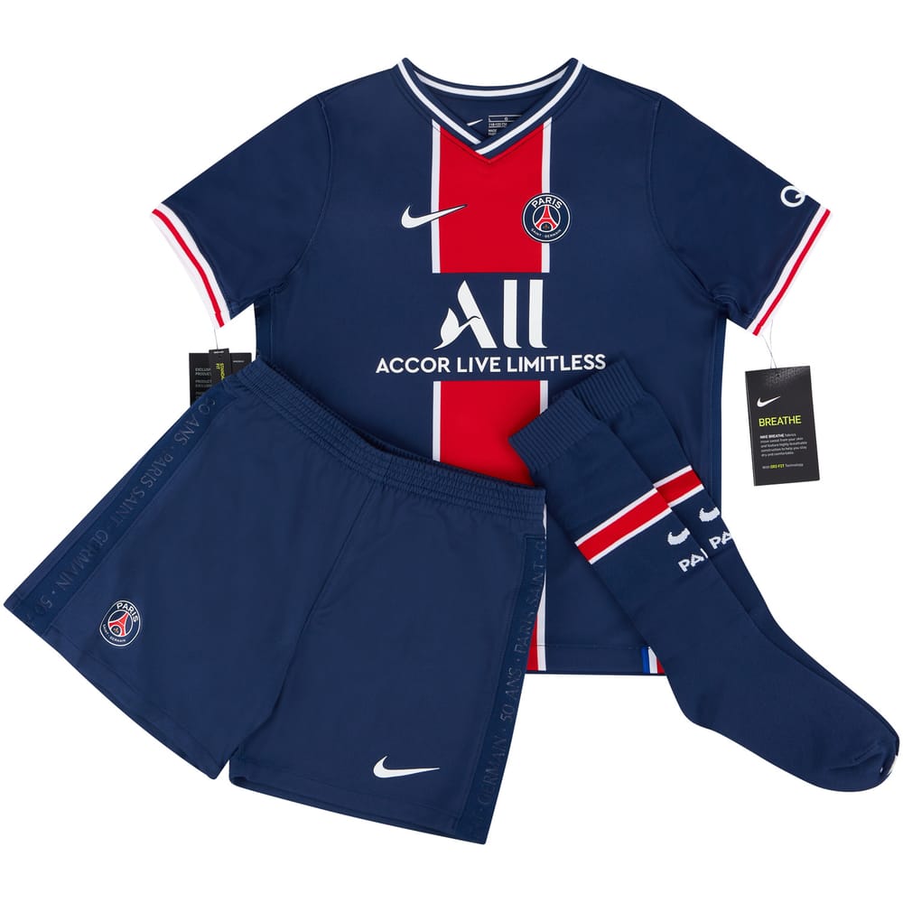 2020-21 Paris Saint-Germain Home Full Kit Mbappé #7 - NEW - (Little Kids)