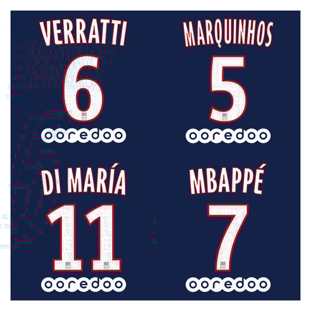 2019-20 Paris Saint-Germain Home Name Set
