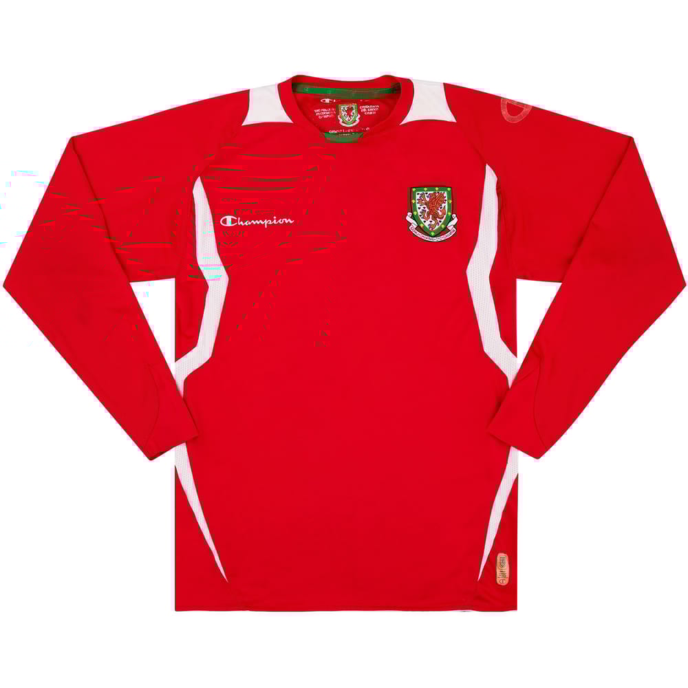 2008-10 Wales Home L/S Shirt - 6/10 - (S)
