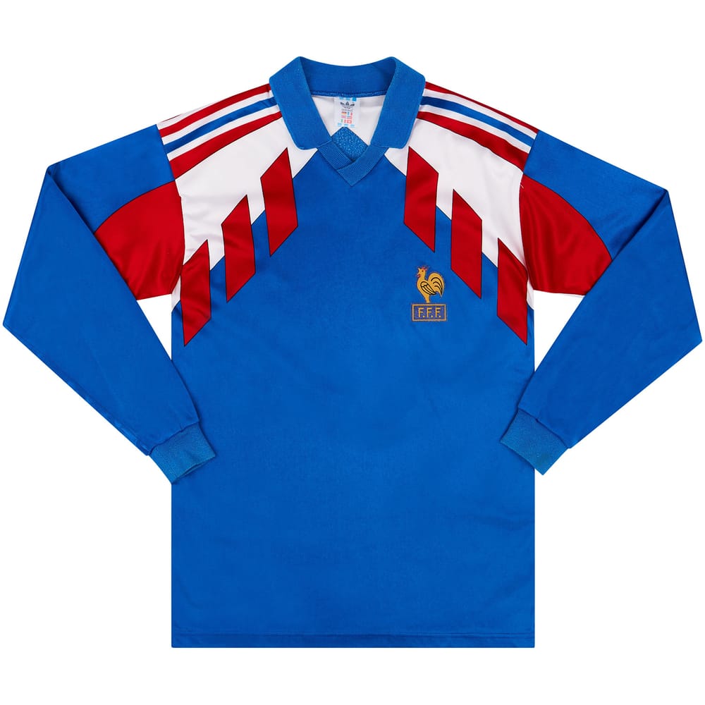 1990-92 France Home L/S Shirt - 6/10 - (S)