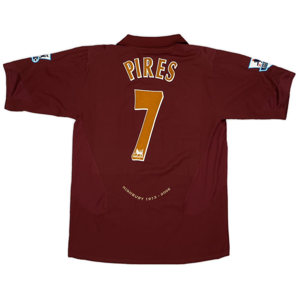 2005-06 Arsenal Home Shirt Pires #7 - 8/10 - (XL)