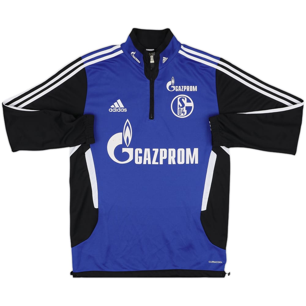 2012-13 Schalke adidas 1/4 Zip Drill Top - 7/10 - (M/L)